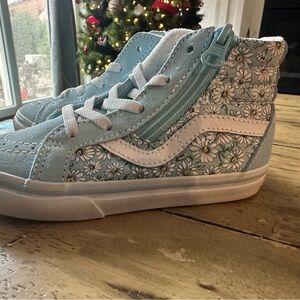 Vans Kids Light Blue Daisy High-Tops